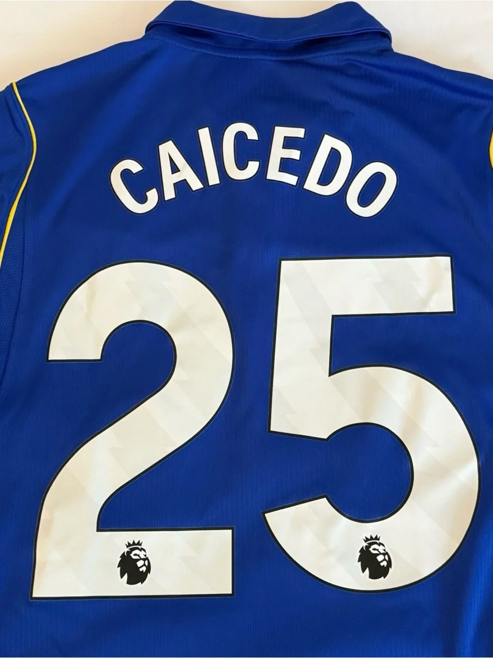 Chelsea FC Moises Caicedo #25 Nike Custom 26-27 Home Long Sleeve Jersey (Size L)